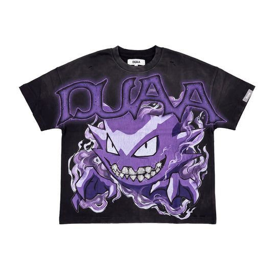 Duaa Mens Creature Crew Neck T-Shirt CREAT Black