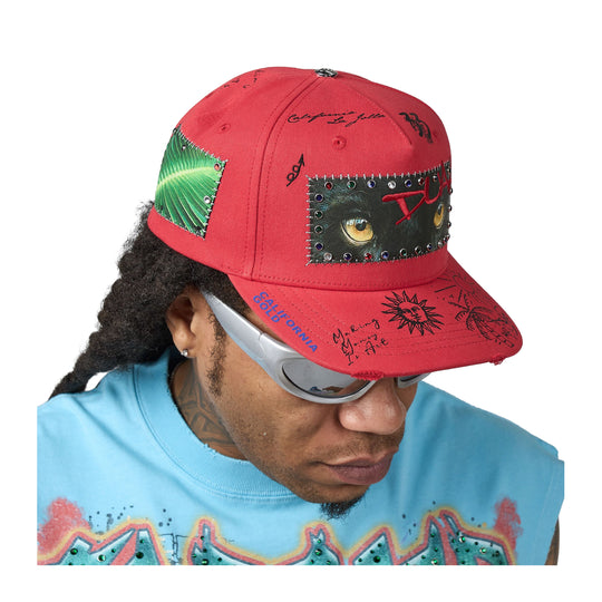 Duaa Unisex Vision Snapback Hat Red