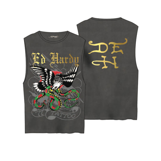 Ed Hardy Mens Eagle Snake Tank Top EHM1000-13 Vintage Grey