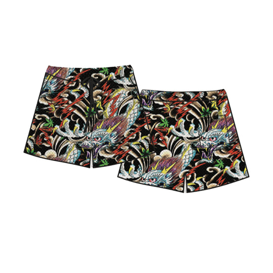 Ed Hardy Mens Dragon Mesh Shorts EHM8004-10 Multi