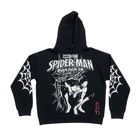 Ed Hardy Mens Heartweb Boxy Zip Up Hoodie EMSM1303-1 Sunfade Black