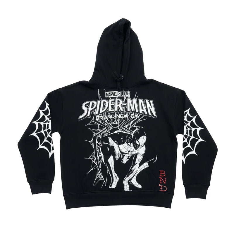 Ed Hardy Mens Heartweb Boxy Zip Up Hoodie EMSM1303-1 Sunfade Black