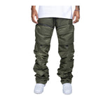 EPTM Mens Stacked Flare Cargo Pants EP10234 Olive