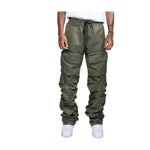 EPTM Mens Stacked Flare Cargo Pants EP10234 Olive