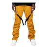 EPTM Mens Strap Stacked Flare Pants - Dave East EP10421-MUSTARD