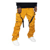 EPTM Mens Strap Stacked Flare Pants - Dave East EP10421-MUSTARD