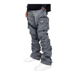 EPTM Mens Strap Stacked Flare Pants - Dave East EP10422-CHARCOAL