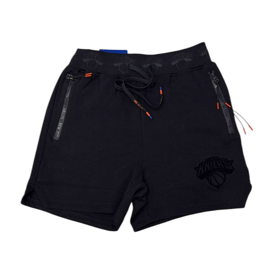 EQPT Mens NBA New York Knicks Classic Flogged Sweatshorts PE-KB-416-NY-BLK Black