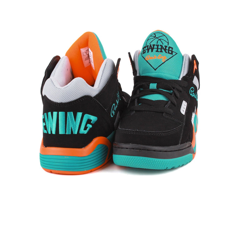 Patrick Ewing Mens Wrap Mid Basketball Sneakers 1EW90103-968 Black/Baltic/Shocking/Orange