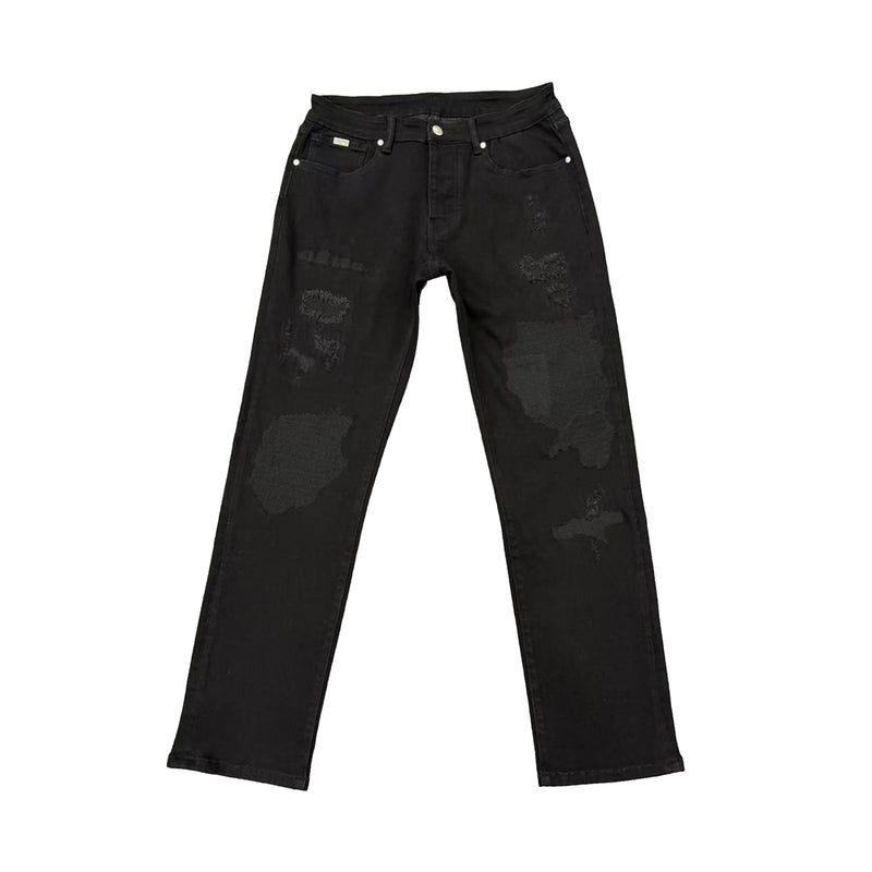 Expedition Mens Journey Denim Slim Straight Jeans EX26FWJE-2228-500 Jet Black