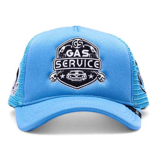 Fantic Mens Gas Service Trucker Hat 403 Baby Blue