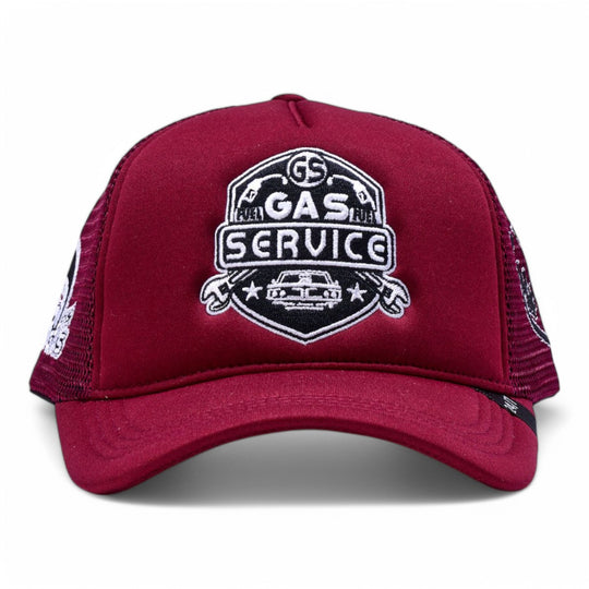 Fantic Mens Gas Service Trucker Hat 405 Burgundy