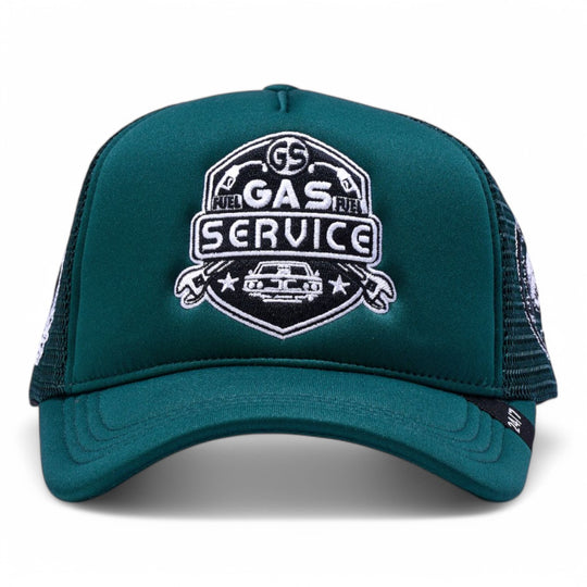 Fantic Mens Gas Service Trucker Hat 412 Dark Green