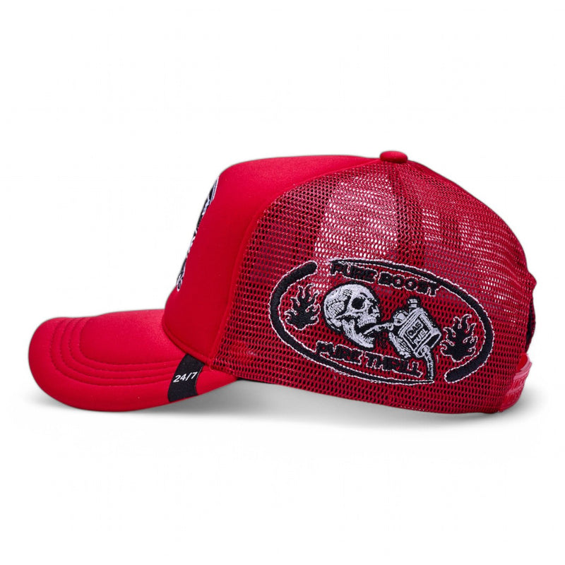 Fantic Mens Gas Service Trucker Hat 413 Red