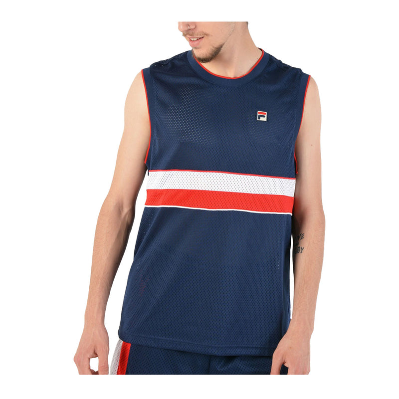 Fila Mens Heritage Tank Top LM911249-410 Blue/Red/White