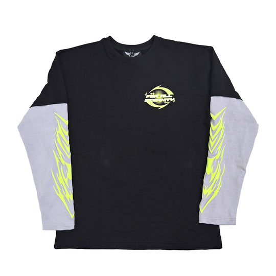 Fly As Eli Mens For All Eternity Long Sleeve Shirt Black/Grey