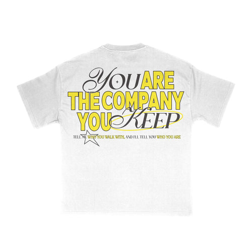 Fly As Eli Mens Company You Keep Sam Crew Neck T-Shirt White/Black