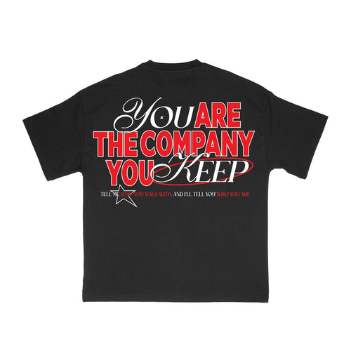 Fly As Eli Mens Company You Keep Sambred Crew Neck T-Shirt Black/Red