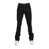 Foreign Brands INC Mens Stacked Flare Pants BARLOW510-JET BLACK
