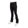 Foreign Brands INC Mens Stacked Flare Pants BARLOW510-JET BLACK