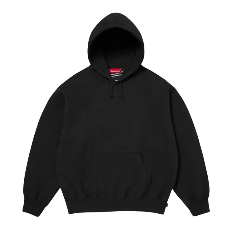 Supreme Mens Satin Applique Hoodie FW25SW77 Black