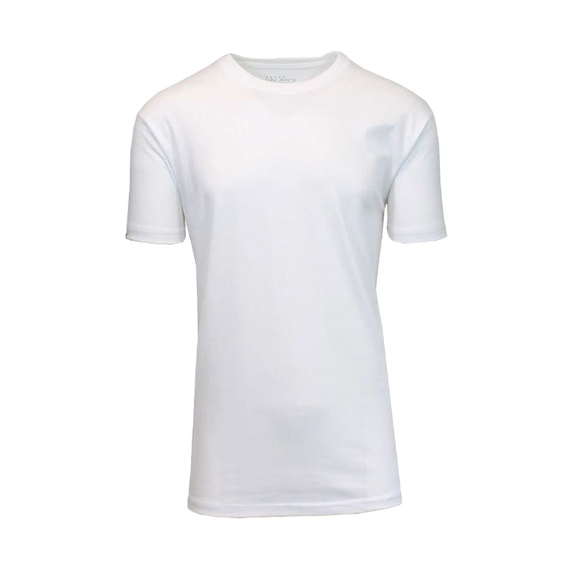 Galaxy Mens Solid Color Crew Neck T-Shirt MT-970WH White