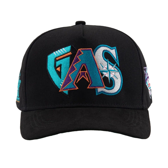 Gas Nyc Mens BL Snapback Hat Black