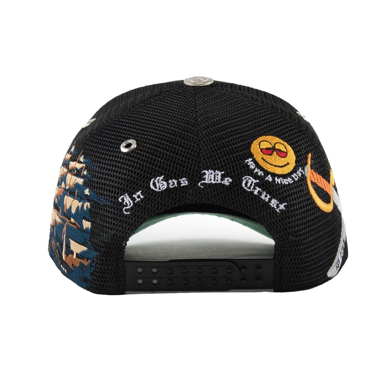 Gas Nyc Mens Gas Nation Trucker Hat Black