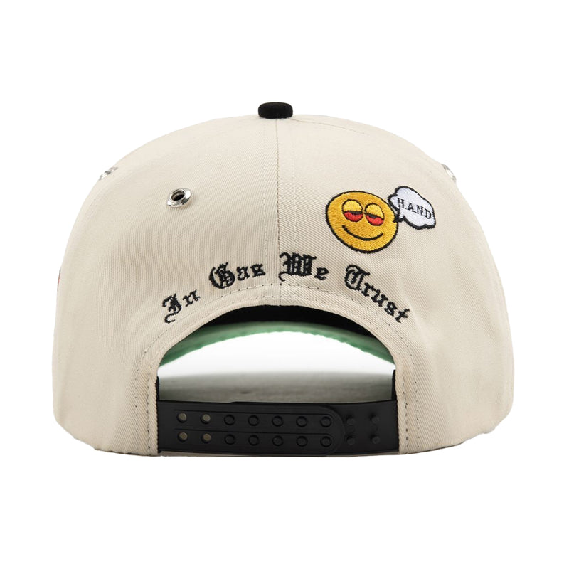 Gas Nyc Mens Goat Snapback Hat Black/White