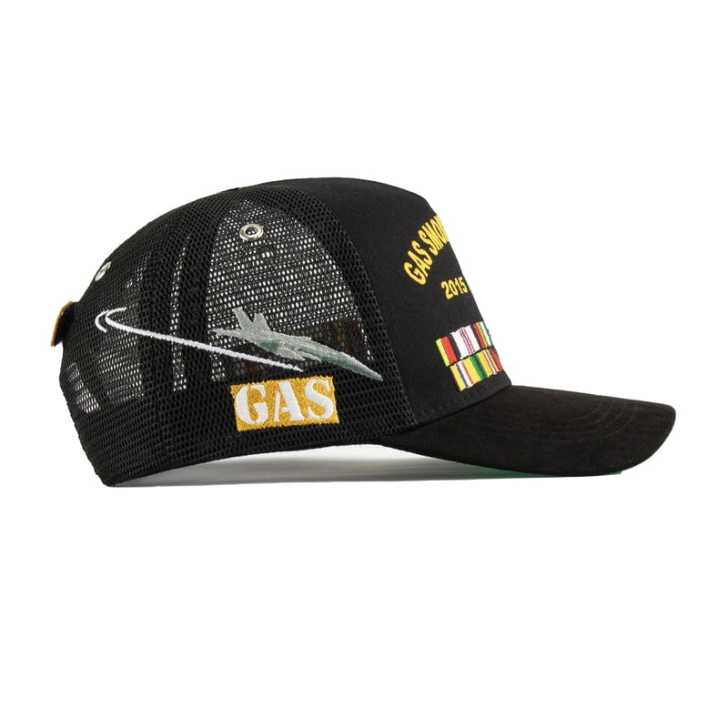 Gas Nyc Mens Hooah Trucker Hat Black