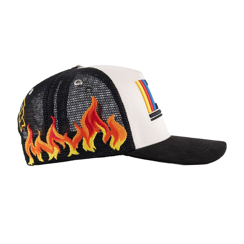 Gas Nyc Mens Nascar Fastcar Trucker Hat Black/White