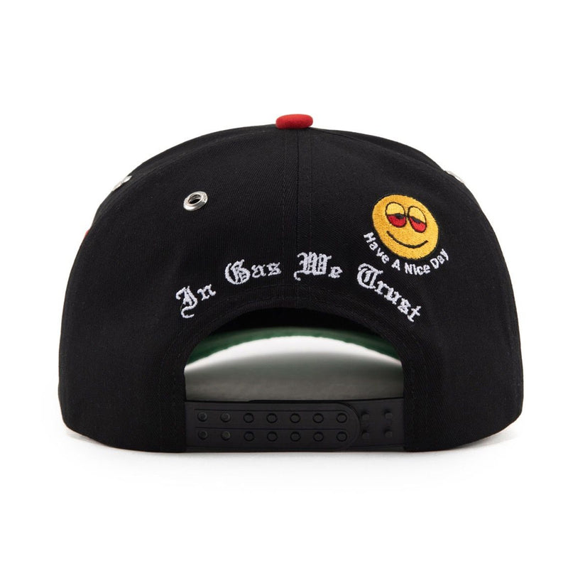Gas Nyc Mens Practice Snapback Hat Black/Red