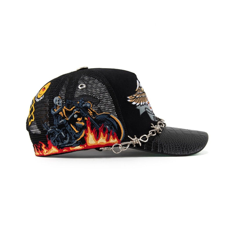 Gas Nyc Mens Vengeance Trucker Hat Black