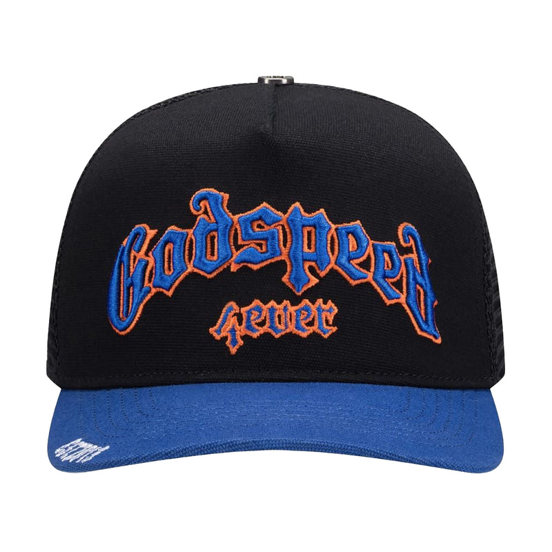 Godspeed Unisex Forever Trucker Hat Black/Blue/Orange
