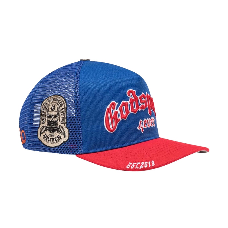 Godspeed Mens Forever Trucker Hat 4EVERHAT Blue/Red