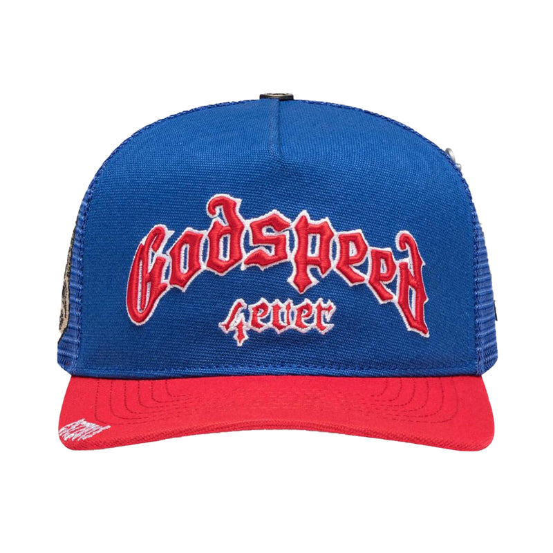 Godspeed Mens Forever Trucker Hat 4EVERHAT Blue/Red– Premium Lounge NY