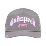 Godspeed Unisex Forever Trucker Hat Grey/Pink