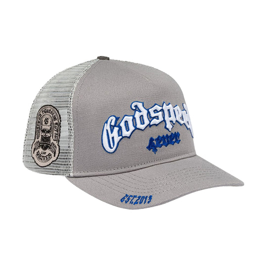 Godspeed Unisex Forever Trucker Hat Grey/Royal