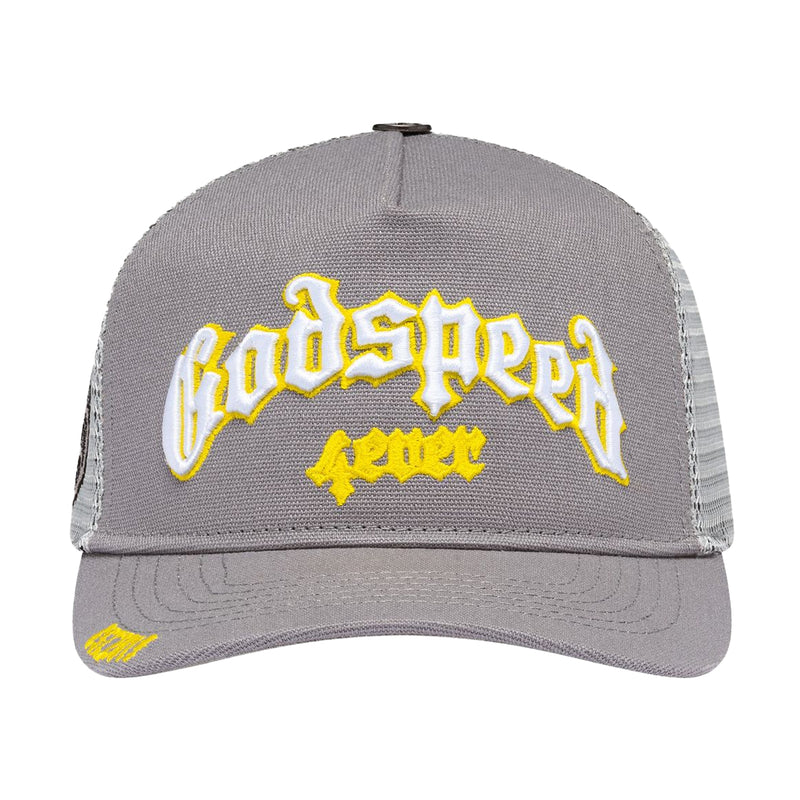Godspeed Unisex Forever Trucker Hat Grey/Yellow