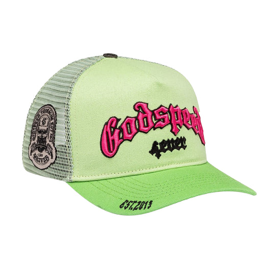 Godspeed Unisex Forever Trucker Hat Lime/Pink