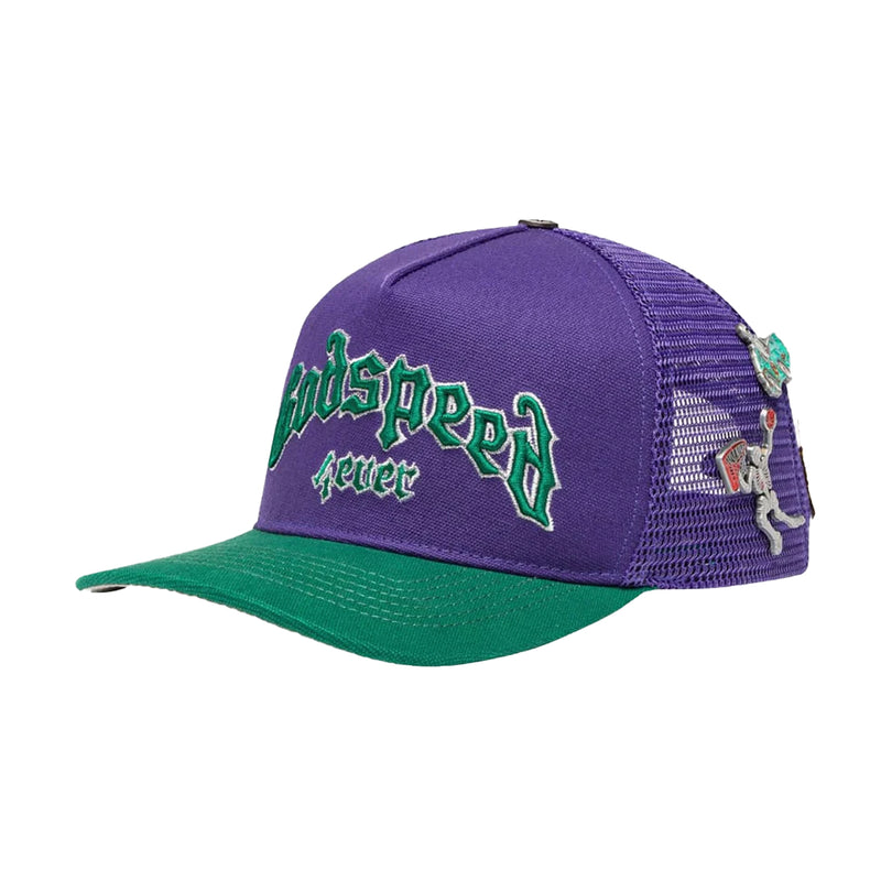 Godspeed Mens Forever Trucker Hat 4EVERHAT Purple/Green