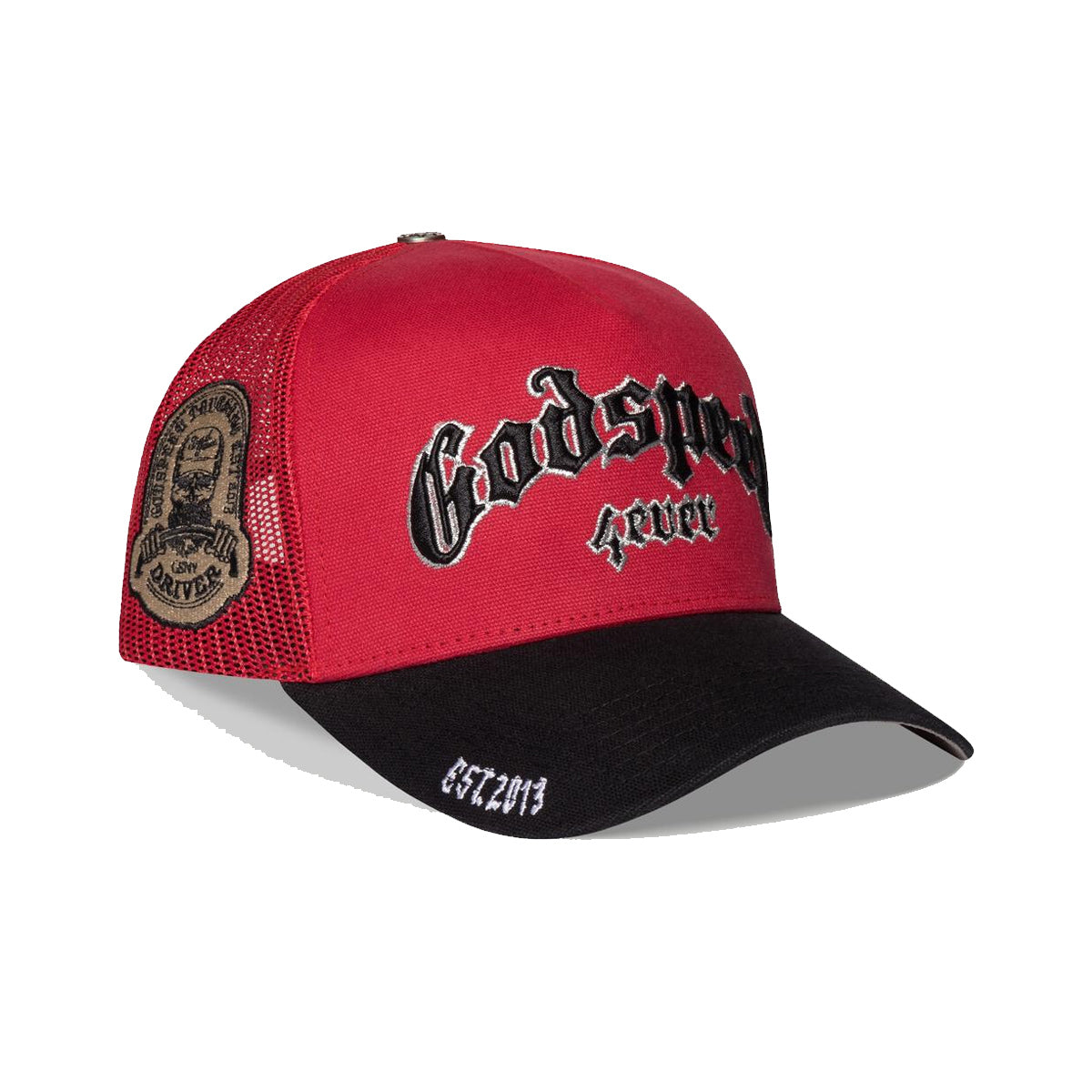 Godspeed Mens Forever Trucker Hat Red/Black | Premium Lounge NY