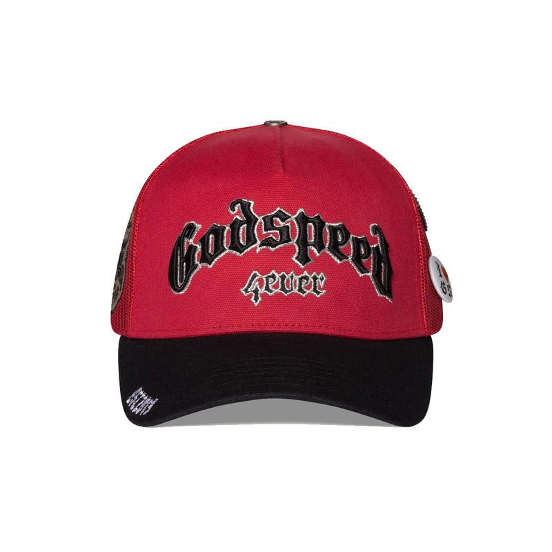 Godspeed Mens Forever Trucker Hat Red/Black