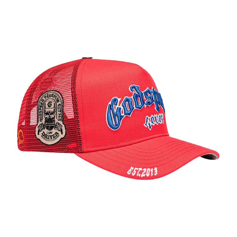 Godspeed Mens Forever Trucker Hat 4EVERHAT Red/White/Blue