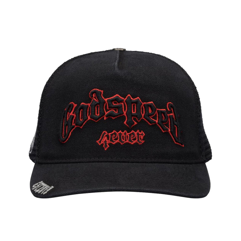 Godspeed Unisex Forever Trucker Hat Vintage Black/Red
