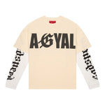 Godspeed Mens Agyal Layered Long Sleeve Shirt Bone