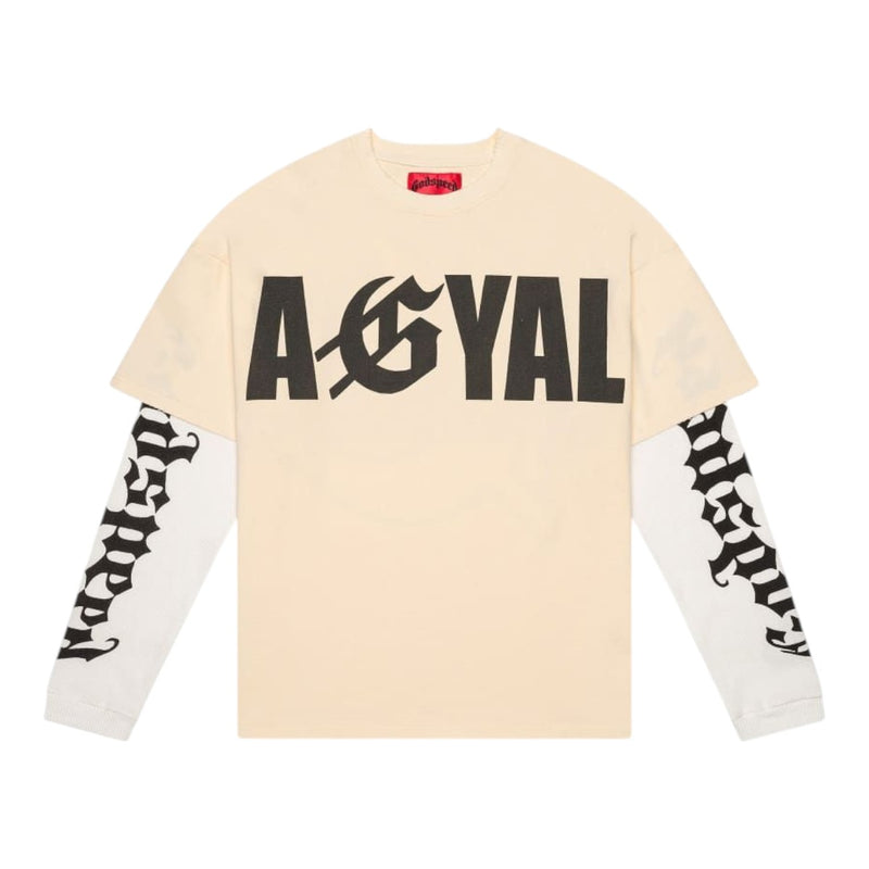 Godspeed Mens Agyal Layered Long Sleeve Shirt Bone