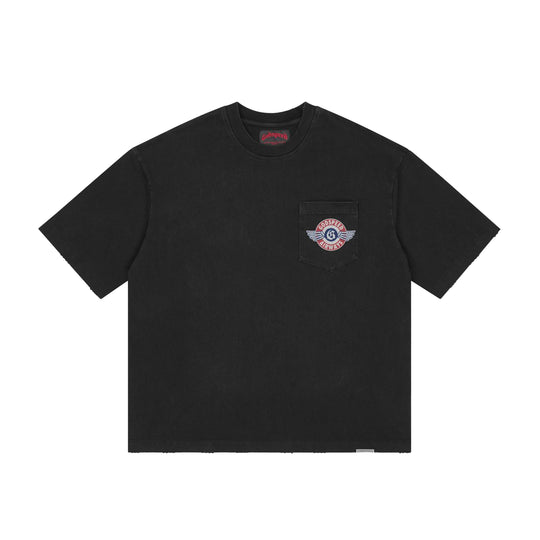 Godspeed Mens Air NYC Pocket Crew Neck T-Shirt Black