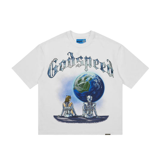 Godspeed Mens NextGen Artificial Love II Crew Neck T-Shirt White