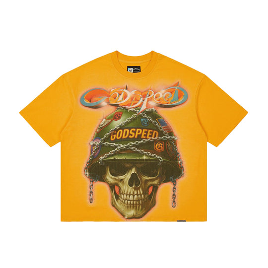 Godspeed Mens Badges Of Honor Crew Neck T-Shirt Sun